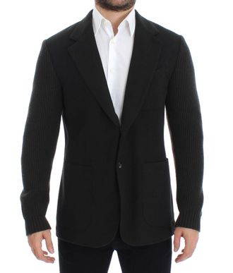 Dolce & Gabbana Heren Groen kasjmier blazer met twee knopen