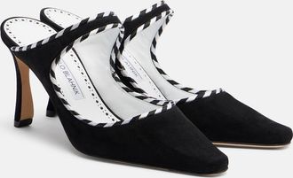 Manolo Blahnik Pura suede mules