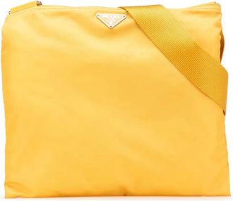 Prada 2013-2025 Tessuto Zip Top crossbodytas - Geel
