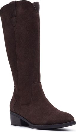 Hush Puppies Isabella Lange Su&egrave;de Dames Chocolade Winter Knie Hoge Laarzen