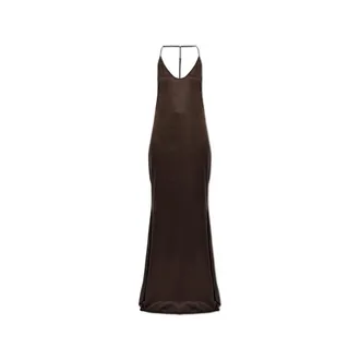 Tom Ford Dames, Jurken, Bruin, Maat: 2XS Zijde