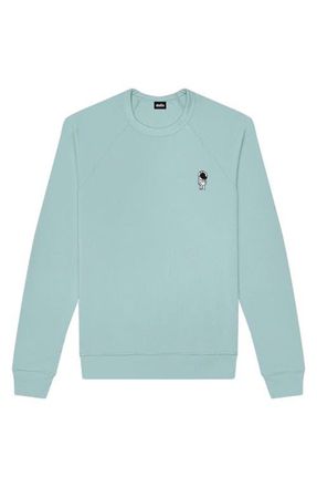 Dalix Astronaut Fleece Sweatshirt in Heather Blue Lagoon at Nordstrom, Size Xx-Large