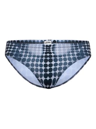 Jean Paul Gaultier Re-edition printed swim brief - Grey