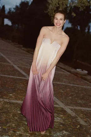 L&rsquo;Id&eacute;e Black Tie Strapless Maxi Gown