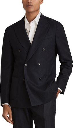 Reiss Club Peak Textured Weave Wool-Blend Blazer