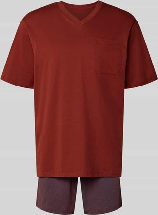 Schiesser Pyjama in minimalistischem Design in Bordeaux, Gr&ouml;&szlig;e 52