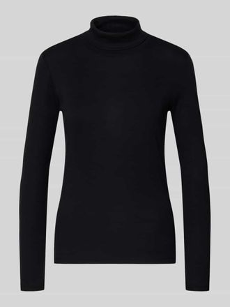 Tom Tailor Slim Fit Turtleneck aus Baumwoll-Mix in BLACK, Gr&ouml;&szlig;e S