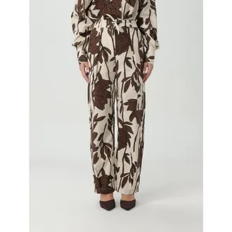 Brunello Cucinelli Cream Floral Wide Leg Trousers, Brand Size 36 (US Size 2)