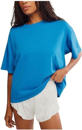 Free People Movement Tackle T-Shirts Womens Clothing Light Cobalt : LG (Womens 12-14), Cotton