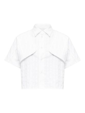 Maison Margiela White Grey Jacquard Shirt