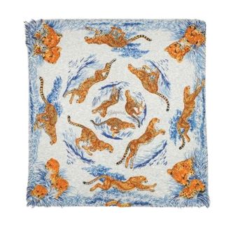 Herm&egrave;s Pre-owned Scarves, female, Multicolor, Size: ONE SIZE Pre-owned Gu&eacute;pards Scarf