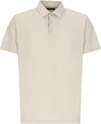 Zanone Polo in cotone con ricamo logo - Toni neutri
