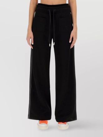 Off-white relaxed-fit wide-leg trousers