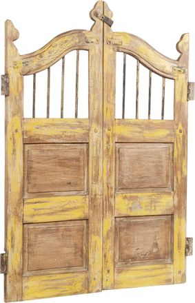 Biscottini International Puerta De Madera Maciza Y Hierro, Para Uso Interior Y Exterior