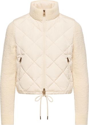 Moncler Moncler Cotton Blend Padded Zip-up Cardigan, Women, White, Size: Xs