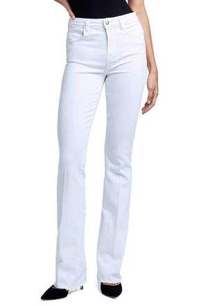 L'agence Ruth High Rise Straight Leg Jeans in Blanc at Nordstrom, Size 27