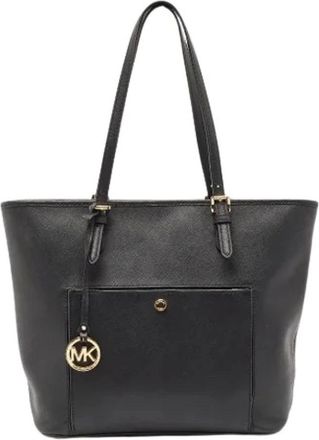 Michael Kors Pre-owned Tote Bags, female, Black, Size: ONE SIZE Pre-owned Jet Set Tote