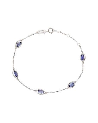 Suzy Levian 14K 2.50 Ct. Tw. Tanzanite Station Bracelet