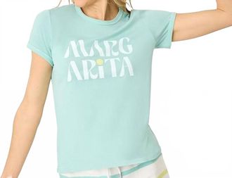 PJ Salvage Limes & Sunshine Short-Sleeve Sleep T-Shirt In Seafoam
