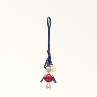 Furla Sfera Charm M1 Red Multicolore Metallo + Smalto + Pelle Di Vitello Sidney Donna