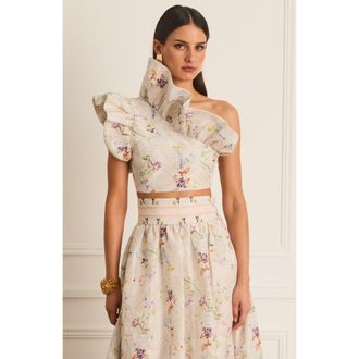 Aqua Blu Australia Moonflower Sophia Corset in White at Nordstrom, Size X-Small