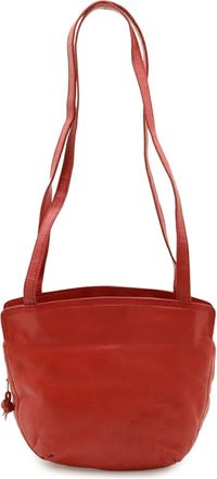 Loewe Red Color Leather Shoulder Bag Tote Bag (Pre-Owned)