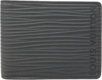 Louis Vuitton Black Leather Bill Wallet (Bi-Fold) (Pre-Owned)
