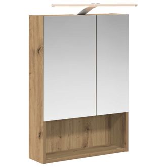 vidaXL Armario Con Espejo De Ba&ntilde;o Roble Artisan 50 X 14,5 X 70 Cm Vidaxl