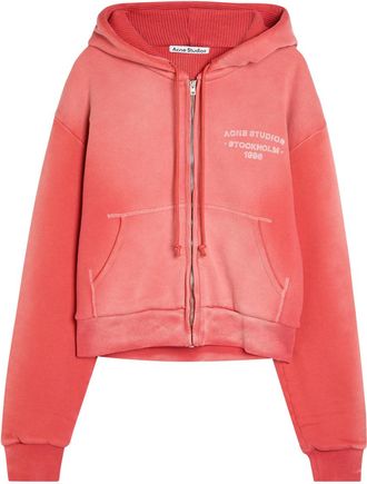 Acne Studios Logo-print Cotton Sweatshirt - Red - L/XL L/XL