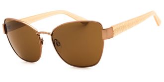 Anne Klein AK7101 200 Womens Sunglasses Brown Size 58
