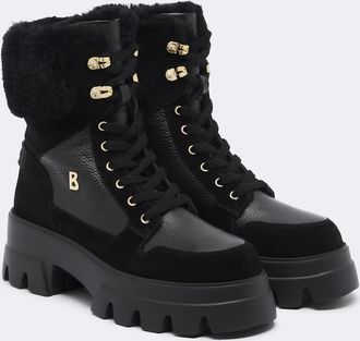 Bogner Sapporo shearling-lined leather lace-up boots