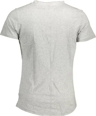 Tommy Hilfiger V-Neck Cotton-Polyester T-Shirt - Gray