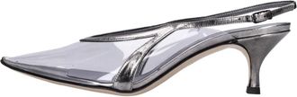Casadei Cristal Slingback Pumps - Dames - Pumps - Grijs - 37 EU - Leer - Schoenen