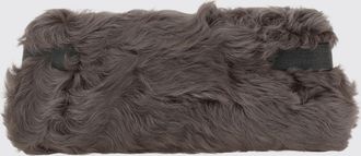 Brunello Cucinelli Clutch Essence Brunello Cucinelli in shearling Wavy con monile