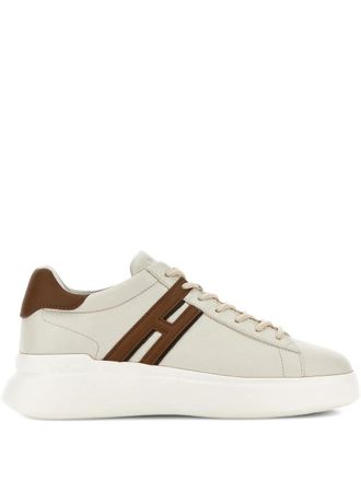 Hogan H580 logo-detail leather sneakers - Beige