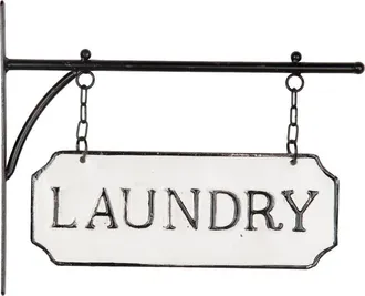 Foreside Home And Garden Foreside FWAD03983 Laundry Hanging Sign in White at Nordstrom