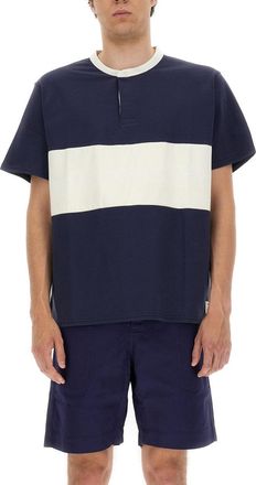 Umbro Cotton Henley T-Shirt - Blue