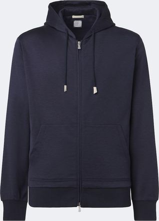 Eleventy Felpa in misto seta e cotone con cappuccio
