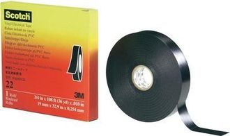 OEM 3m Scotch 22 Cinta Aislante El&eacute;ctrica Pvc Negra 33m X 38mm