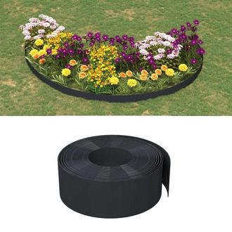 Berkfield Home Garden Edgings 5 pcs Black 10 m 20 cm Polyethylene