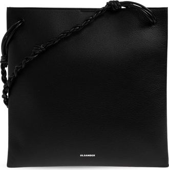Jil Sander Tangle Slim - Heren - Schoudertassen - Zwart - ONE Size - Leer - Tassen