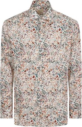 Xacus Stampa Liberty Fiori Shirt - Heren - Casual Overhemden - Veelkleurig - L - Katoen - Overhemden