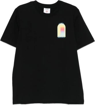 Casablanca L&Aacute;rche Classic T-shirt met print - Zwart