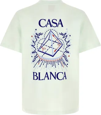 Casablanca Mens Blue Organic Cotton T-Shirt