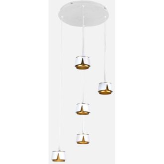 Fabrilamp Plafon Domenica 5l Blanco/oro 45w Led