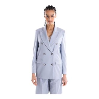 Pinko Pinko, Dames, Jassen, Blauw, Maat: XS Viscose