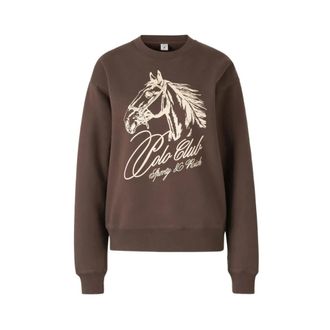 Sporty & Rich Sudadera con cuello redondo - Sweatshirts & Hoodies - Mujer - Marr&oacute;n - L