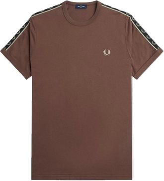 Fred Perry Hombre, Camisetas, Marr&oacute;n, Talla: L