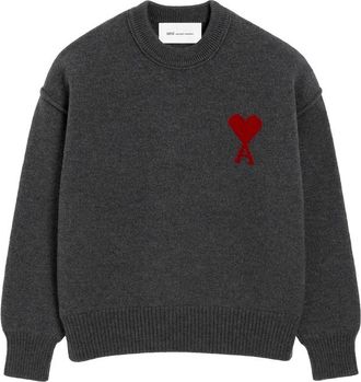 Ami Ami De Coeur Crew-neck Wool Sweater