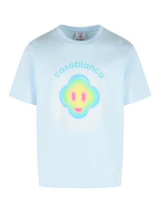 Casablanca Pale Blue Printed T-shirt